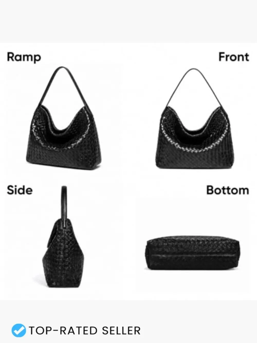 Faux Suede Woven Tote Bag Women Large Hobo Shoulder Purse Vegan Fashion
